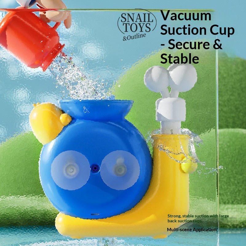 Cute Snail Baby Bathing, Water-Spraying And Spinning, Adorable Bath Tub Toy For Children_voghion.com