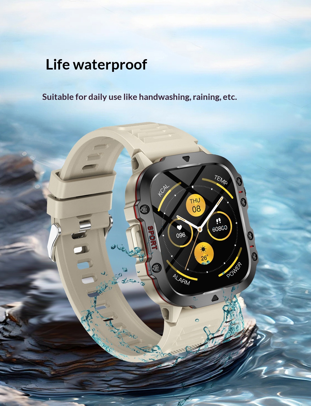 Smartwatch sport h19 con ampio display e torcia integrata_voghion.com