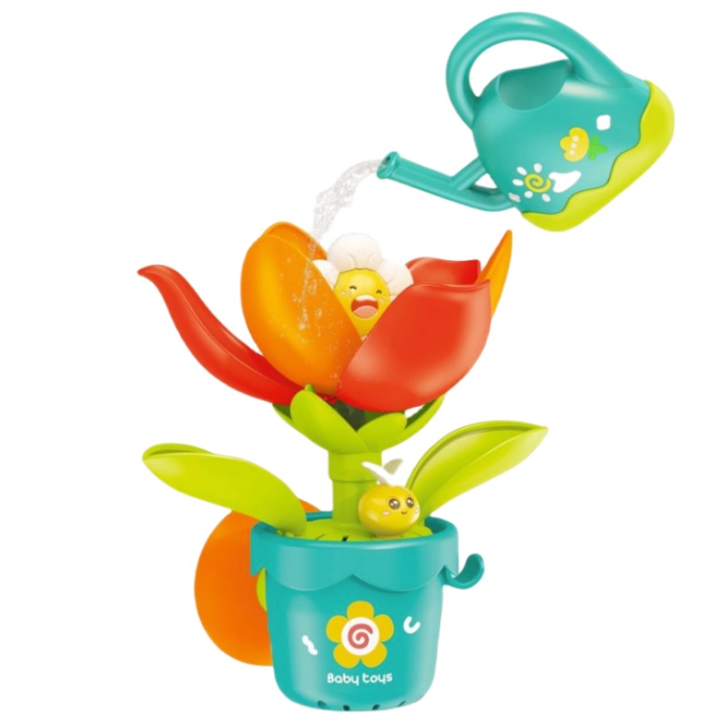 Cross-Border New Baby Play Sunflower Blooms When Wet Water Spray Toy Gift For Boys And Girls Bathing_voghion.com