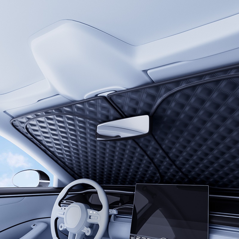 Auto-Regenschirm-Schutz, Hitzeisolierung, Silberbeschichtung, Blendschutz, Sonnenblende, Windschutzscheiben-Sonnenschutz, Frontschutz_voghion.com