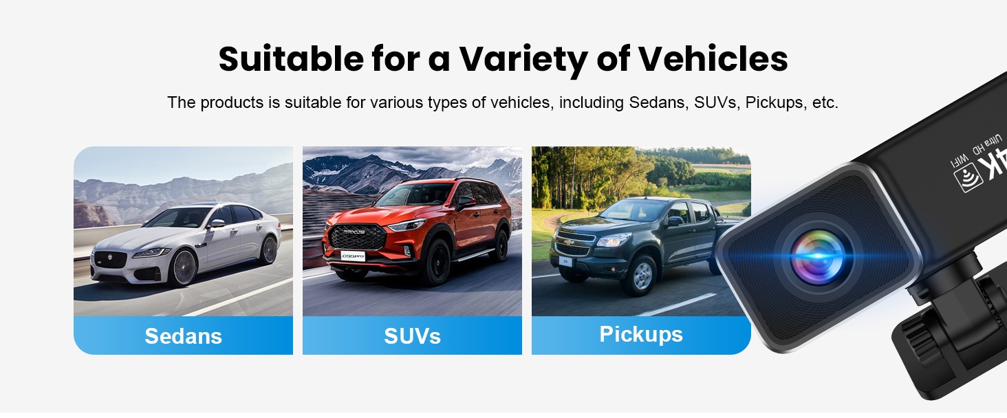 Dash cam 4k dual con gps vision nocturna gran angular y wifi_voghion.com