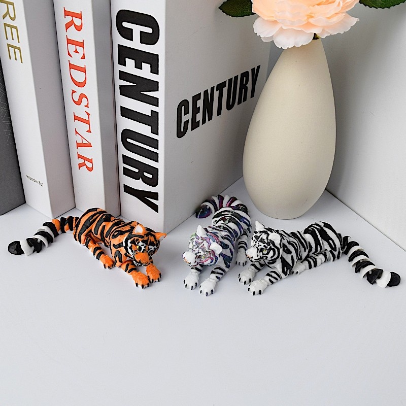 3D-gedrucktes Waldtiermodell für Kinder: Elefant, Tiger, Löwe – ein realistisches Spielzeug_voghion.com