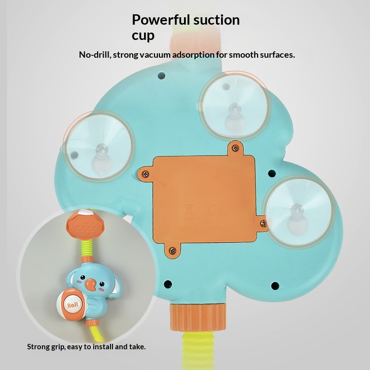Doccia elettrica a forma di elefantino per bambini, ideale per nuoto, bagnetto e giochi d'acqua in bagno._voghion.com