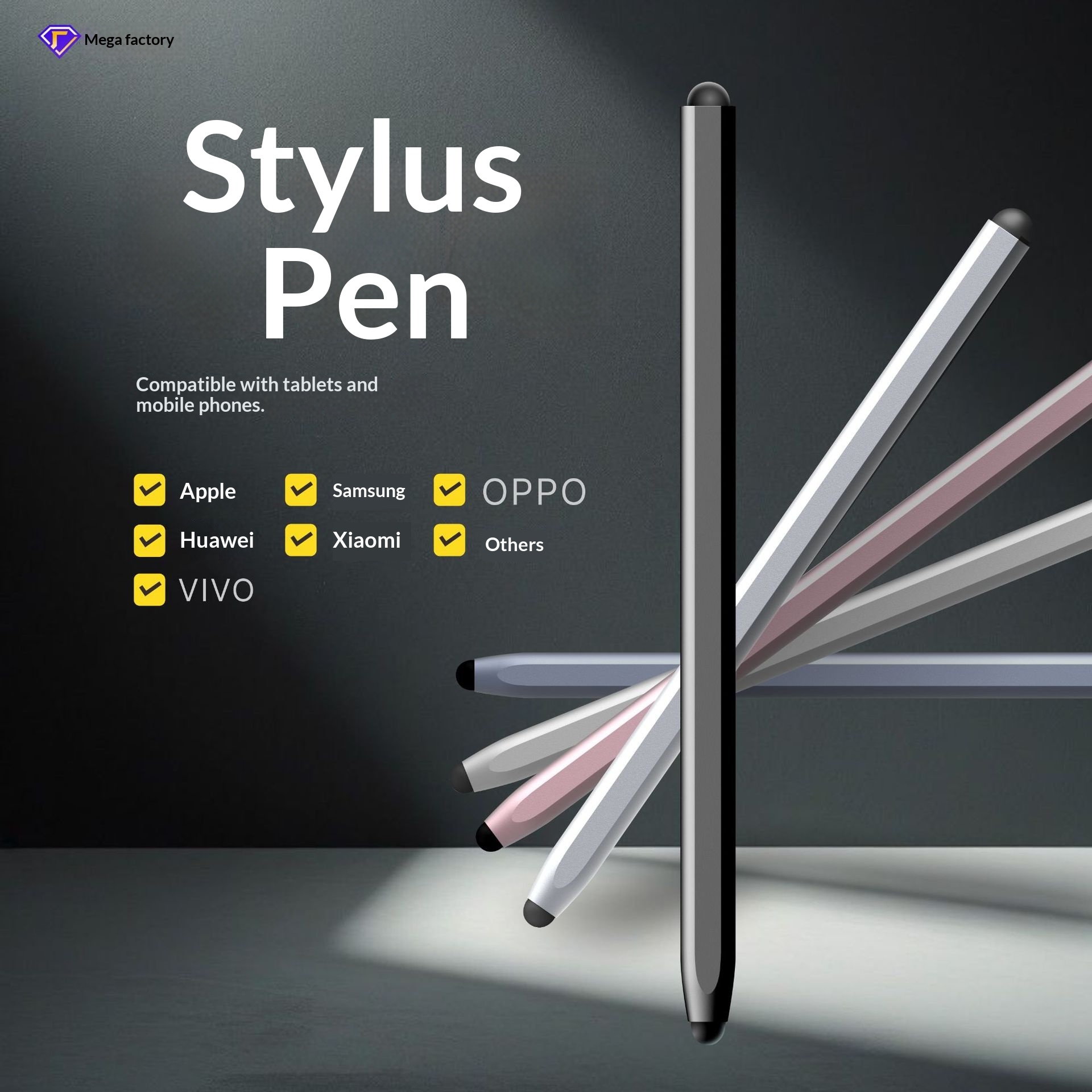 Compatible avec les téléphones Huawei, Xiaomi, tablettes, iPad, ordinateurs et appareils Android à écran tactile capacitif (dessin au stylet)._voghion.com