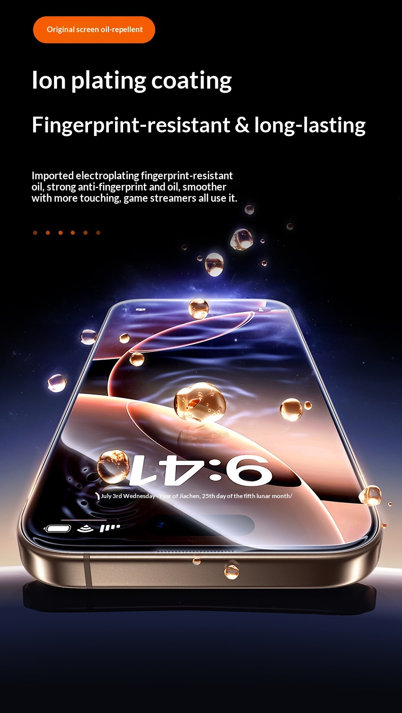 Tempered Glass Screen Protector For Iphone 15 Pro Hd Dust Free_voghion.com