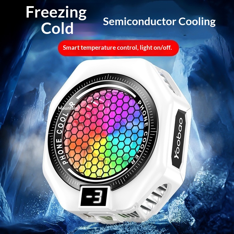 AI Temperature-Controlled Cooling Phone With Digital Display, Three-Level Adjustment, Magnetic Back Clip, Semiconductor_voghion.com