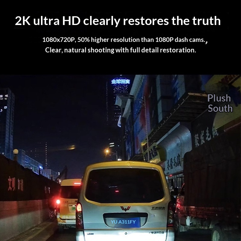 2025 New 2K HD Dash Cam Front And Rear Dual Recording No Installation Required Three-Recording Same Screen Reversing_voghion.com