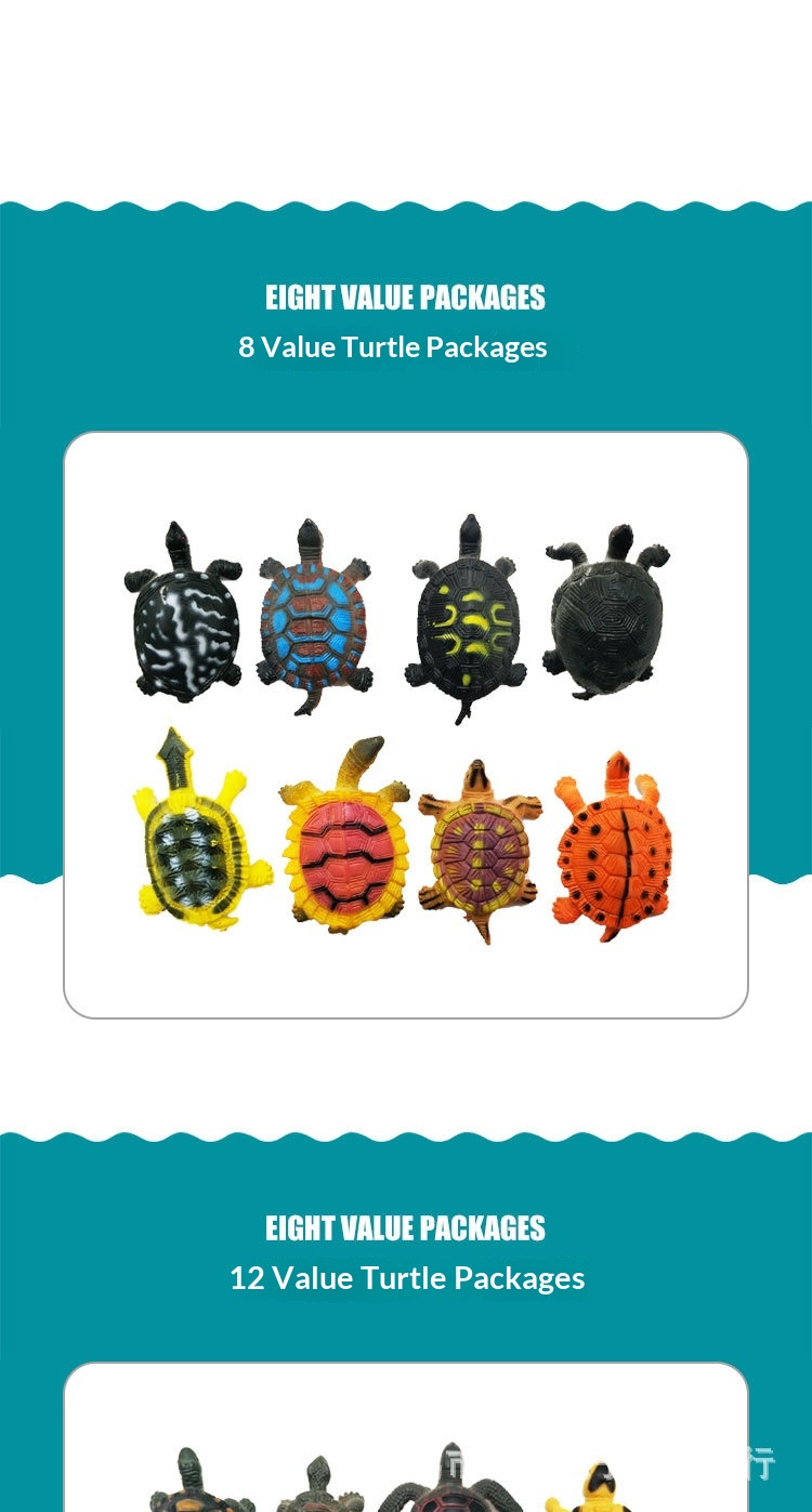 Statuetta animale tartaruga colorata giocattolo per bambini_voghion.com