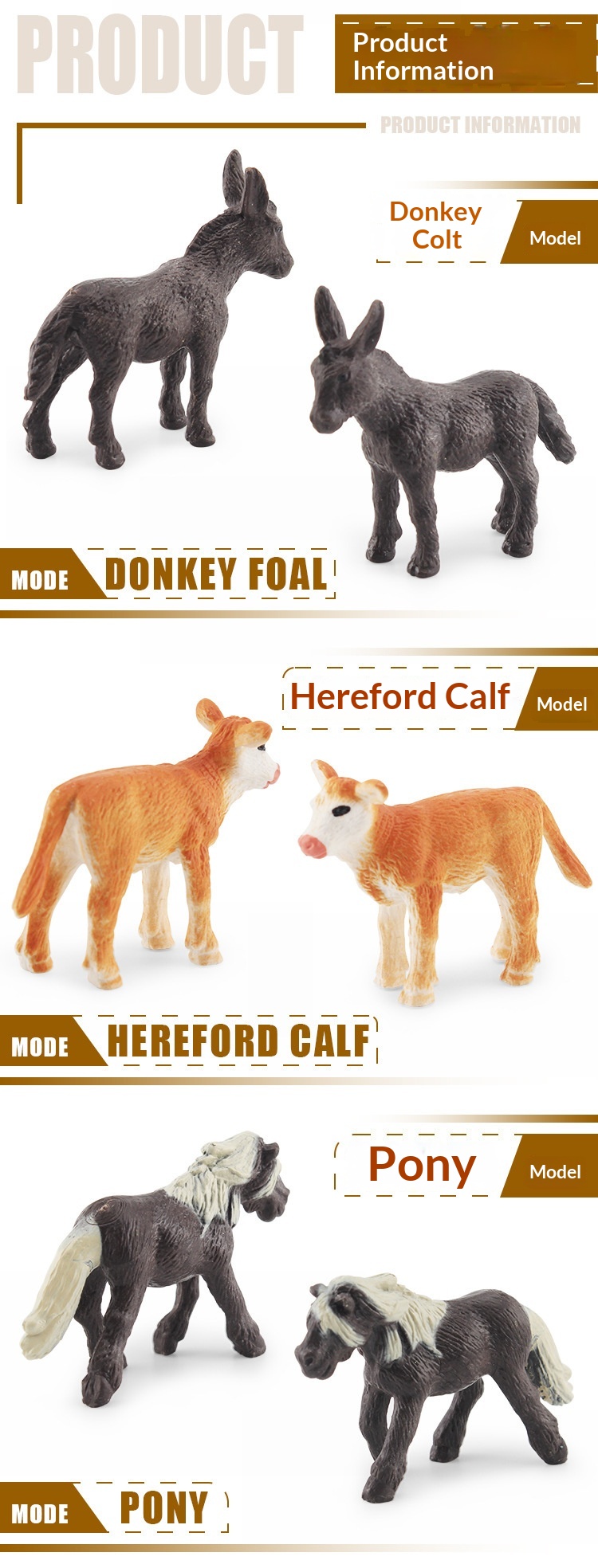 Simulazione transfrontaliera Mini fattoria con pollame, galline, anatre, oche, mucche, piccoli animali, modelli in miniatura, sandbox_voghion.com