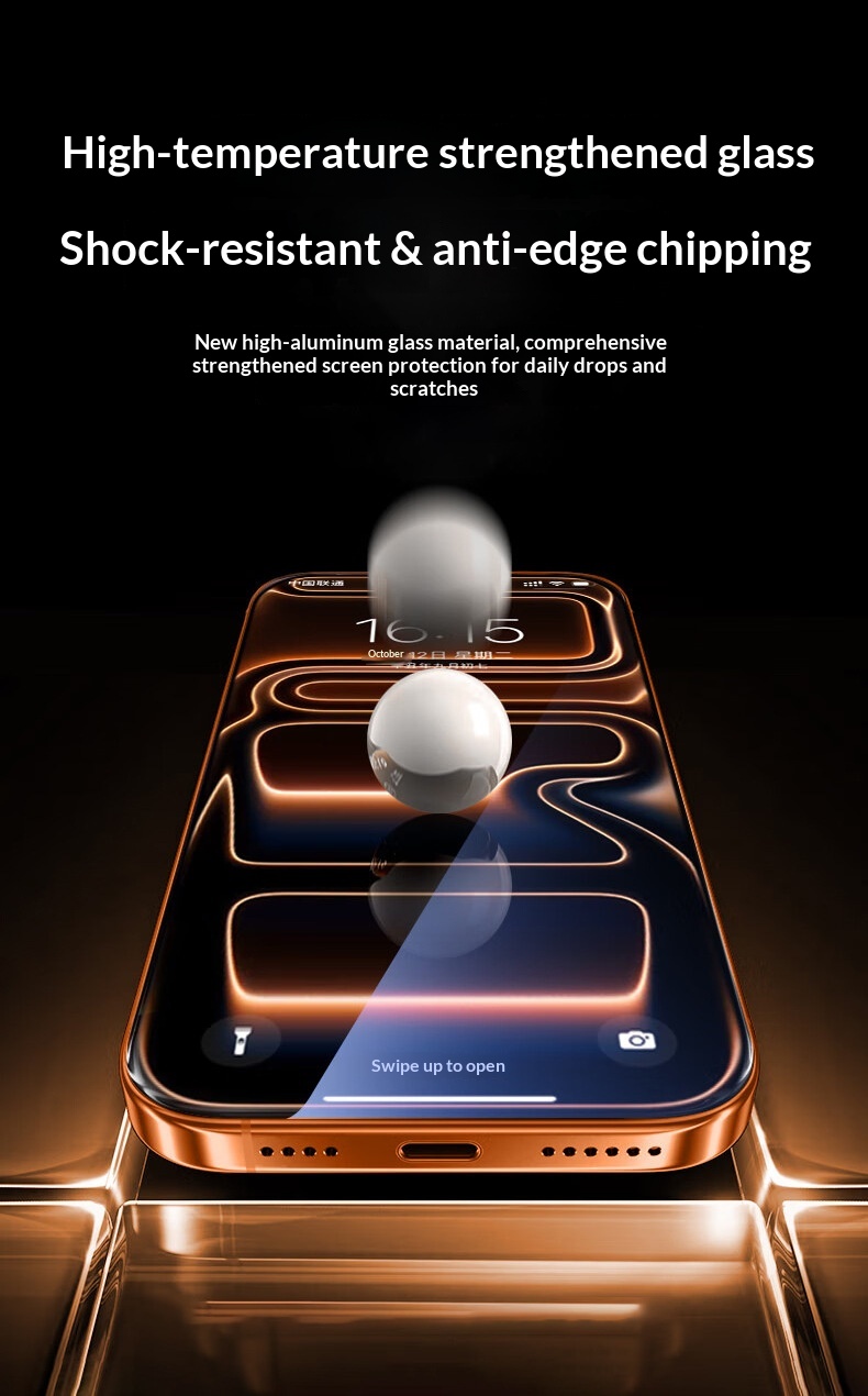 Pellicola protettiva antiriflesso AR per iPhone 17 Pro Max in vetro temperato HD a schermo intero._voghion.com