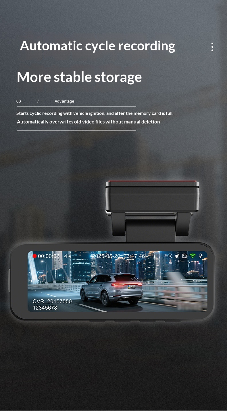 Telecamera HD per il commercio estero, registrazione doppia anteriore e posteriore, supporto WiFi multilingue, visione notturna, registratore per auto da cruscotto_voghion.com
