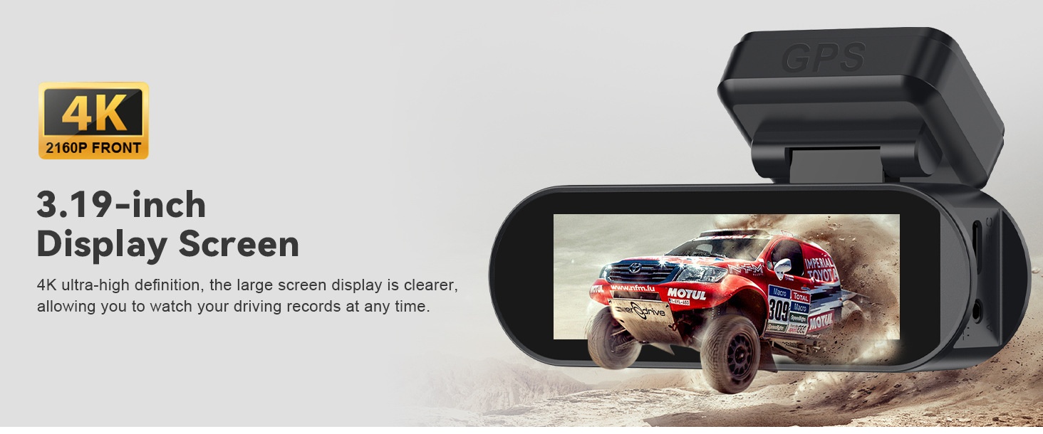 4k Dashcam Mit Front- Und Rückkamera Gps Und Nachtsichtmodus_voghion.com
