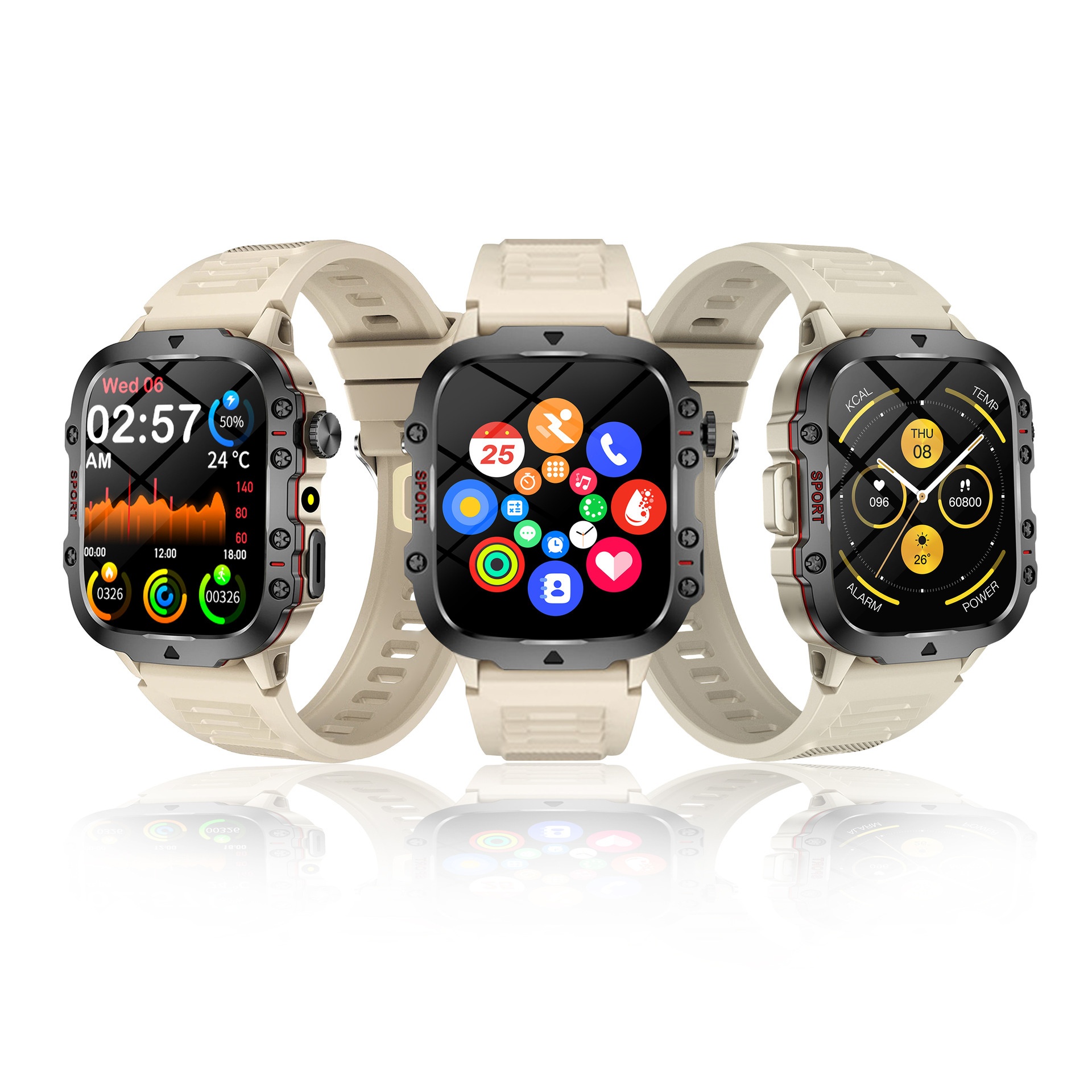 Contapassi transfrontaliero Sport all'aperto Schermo grande H19 Alpinismo con torcia Smartwatch_voghion.com