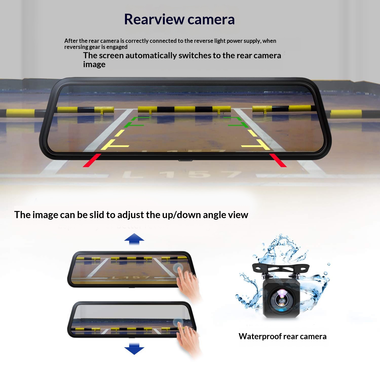 Dashcam specchietto con telecamera anteriore e posteriore_voghion.com