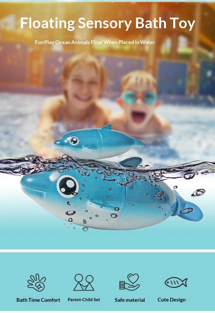 Badleksaker för barn simmande bläckfisk delfin sjölejon_voghion.com