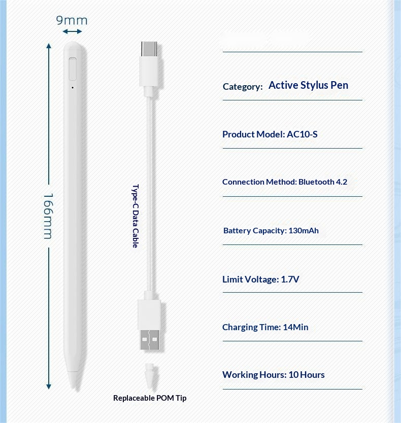 Stylet capacitif anti-erreur pour iPad, compatible avec les écrans tactiles des tablettes._voghion.com