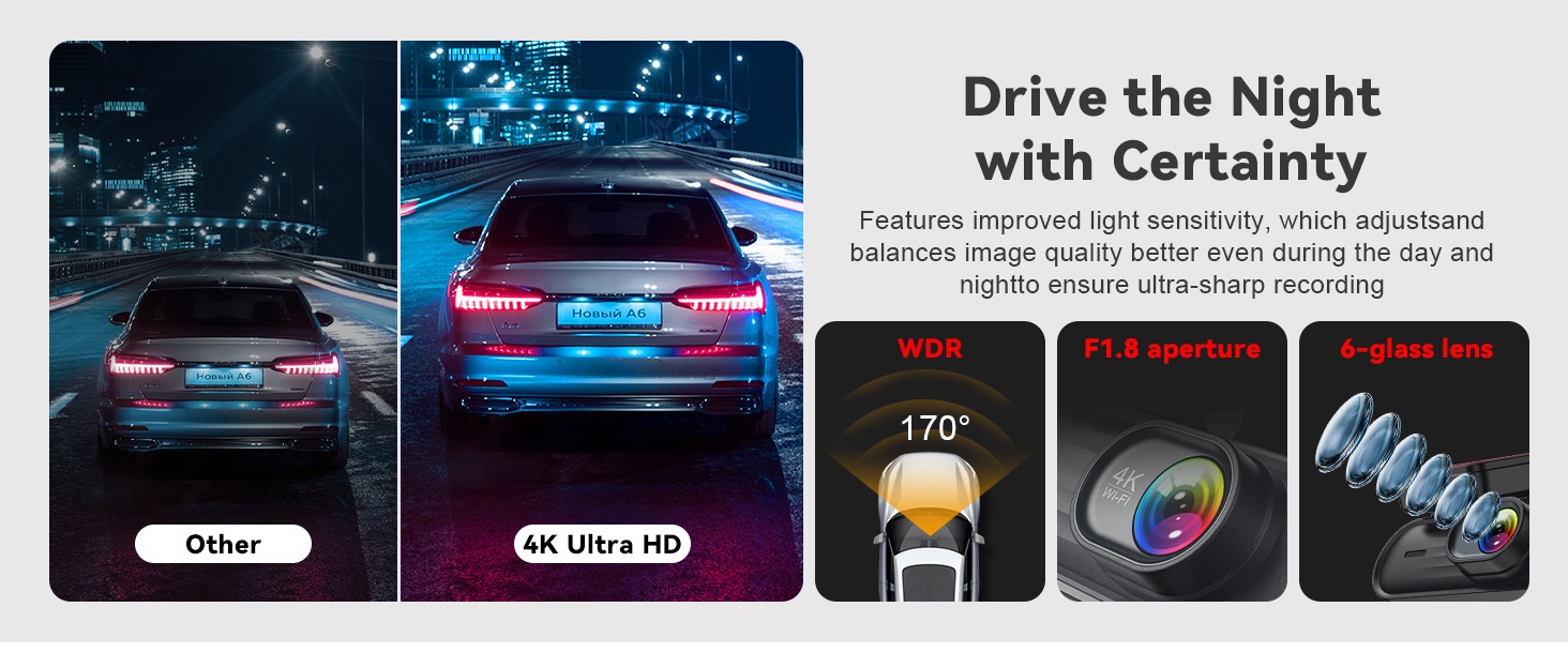 4k Dashcam Mit Front- Und Rückkamera Gps Und Nachtsichtmodus_voghion.com