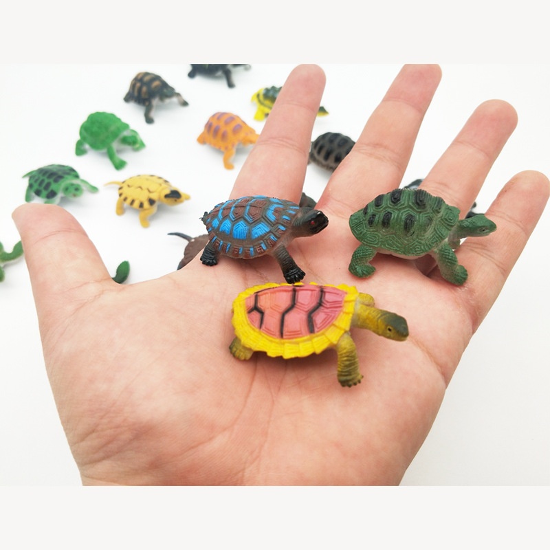 Modello simulato transfrontaliero, mini tartaruga giocattolo colorata, tartaruga alligatore, tartaruga marina, asilo nido per bambini_voghion.com