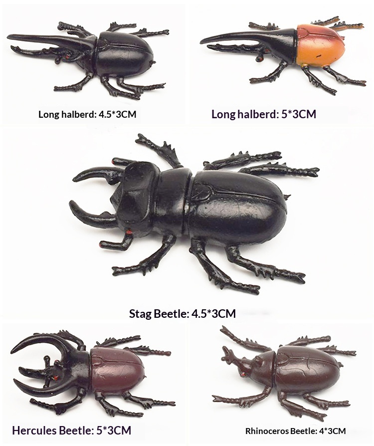 Statuetta animale scarabeo realistica giocattolo per bambini_voghion.com