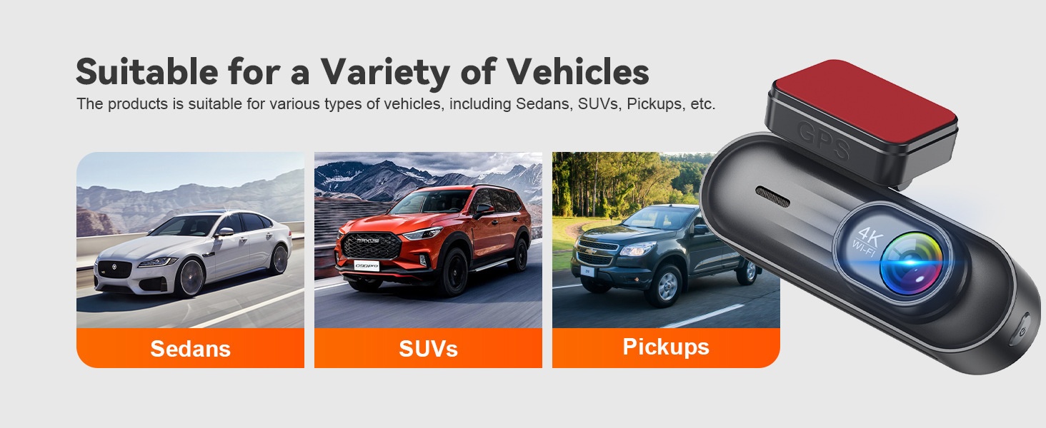 4k Dashcam Mit Front- Und Rückkamera Gps Und Nachtsichtmodus_voghion.com