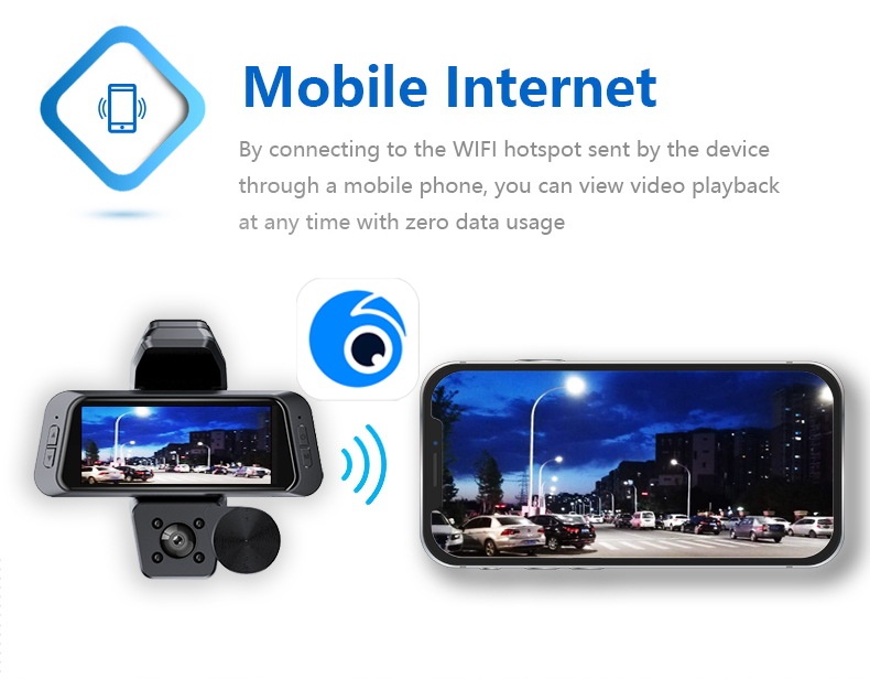 2025 Cross-Border HD Dash Cam 3-Channel 1080P Recorder Camera Phone Playback Video_voghion.com
