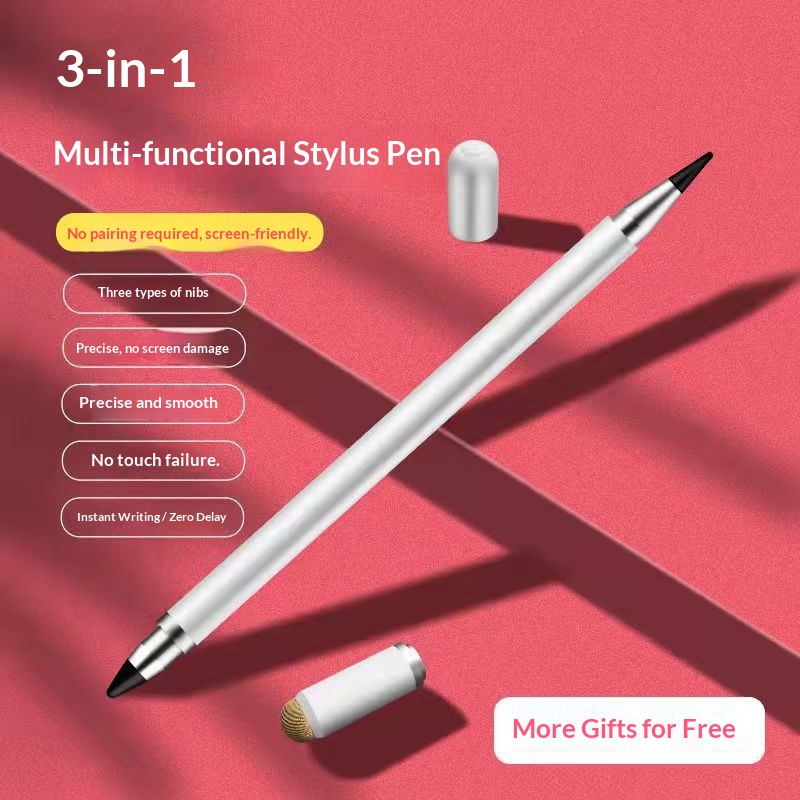 Cloth Head Pencil Fiber 3-in-1 Drawing Capacitive Pen For Mobile Phone Tablet Touch Screen Compatible With Android_voghion.com