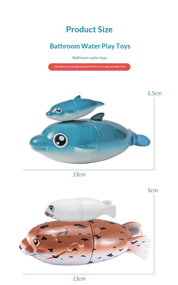 Badleksaker för barn simmande bläckfisk delfin sjölejon_voghion.com