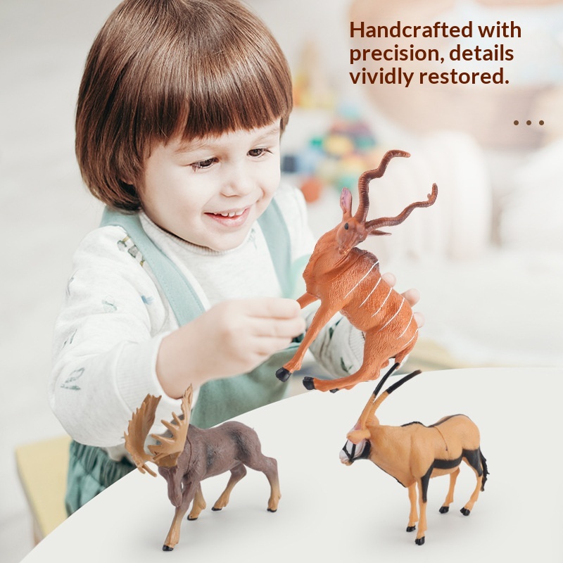 Cross-Border New Educational Simulation Fort Wildlife Model Toy Early Education Cognitive Decoration Ornament Set_voghion.com