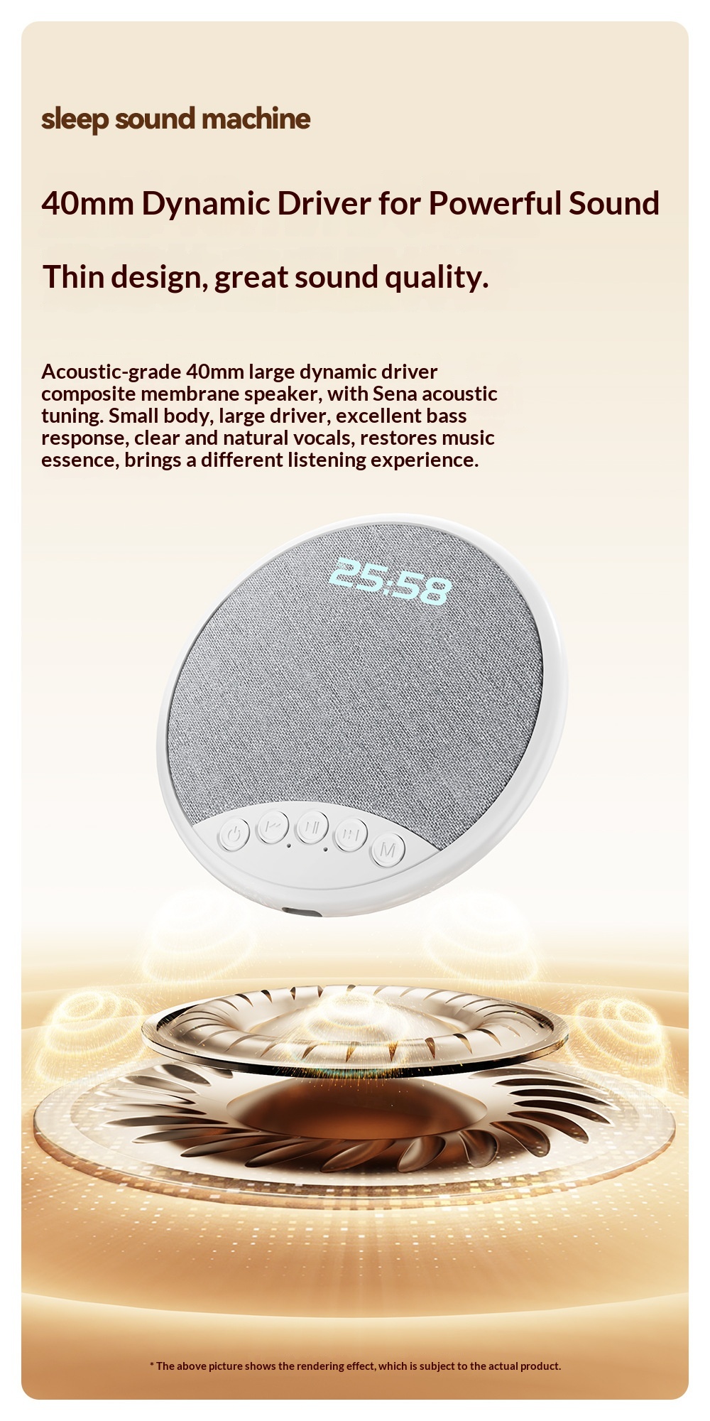 Multifunctional Digital Alarm Clock With White Noise And Speaker_voghion.com