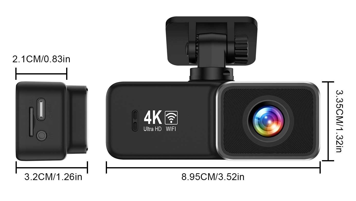 Dash cam 4k dual con gps vision nocturna gran angular y wifi_voghion.com