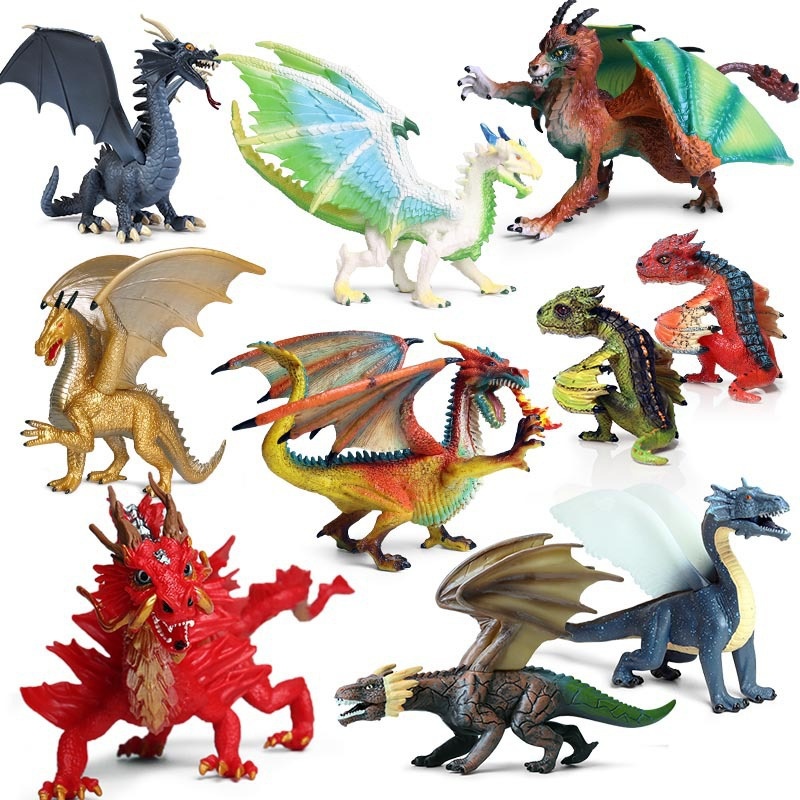Cross-Border Children's Simulation Mythical Warcraft Solid Animal Model Octopus Water Crab Monster Ice Flying Dragon Toy_voghion.com
