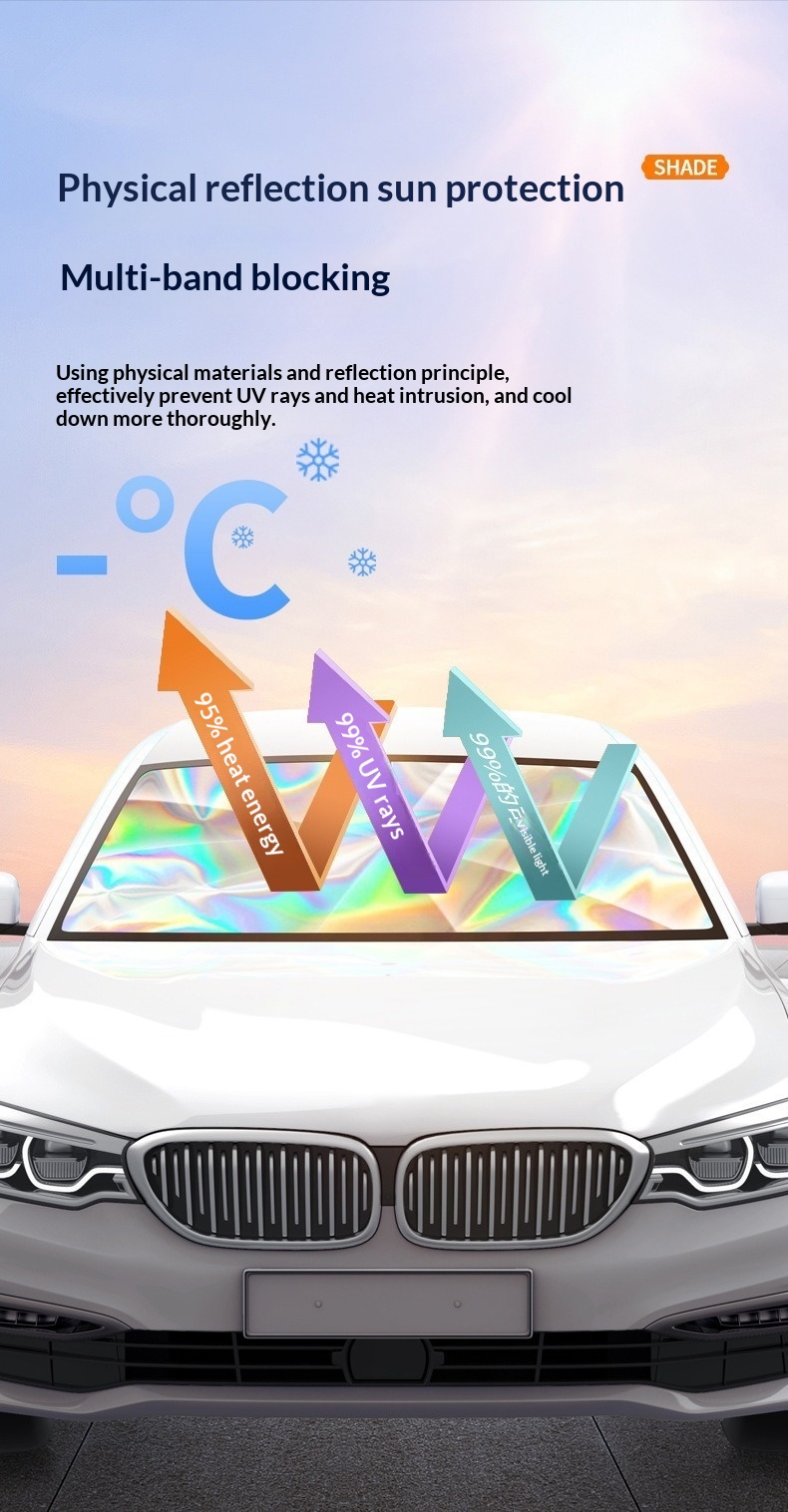 Parasole per parabrezza auto laser iridescente termico_voghion.com
