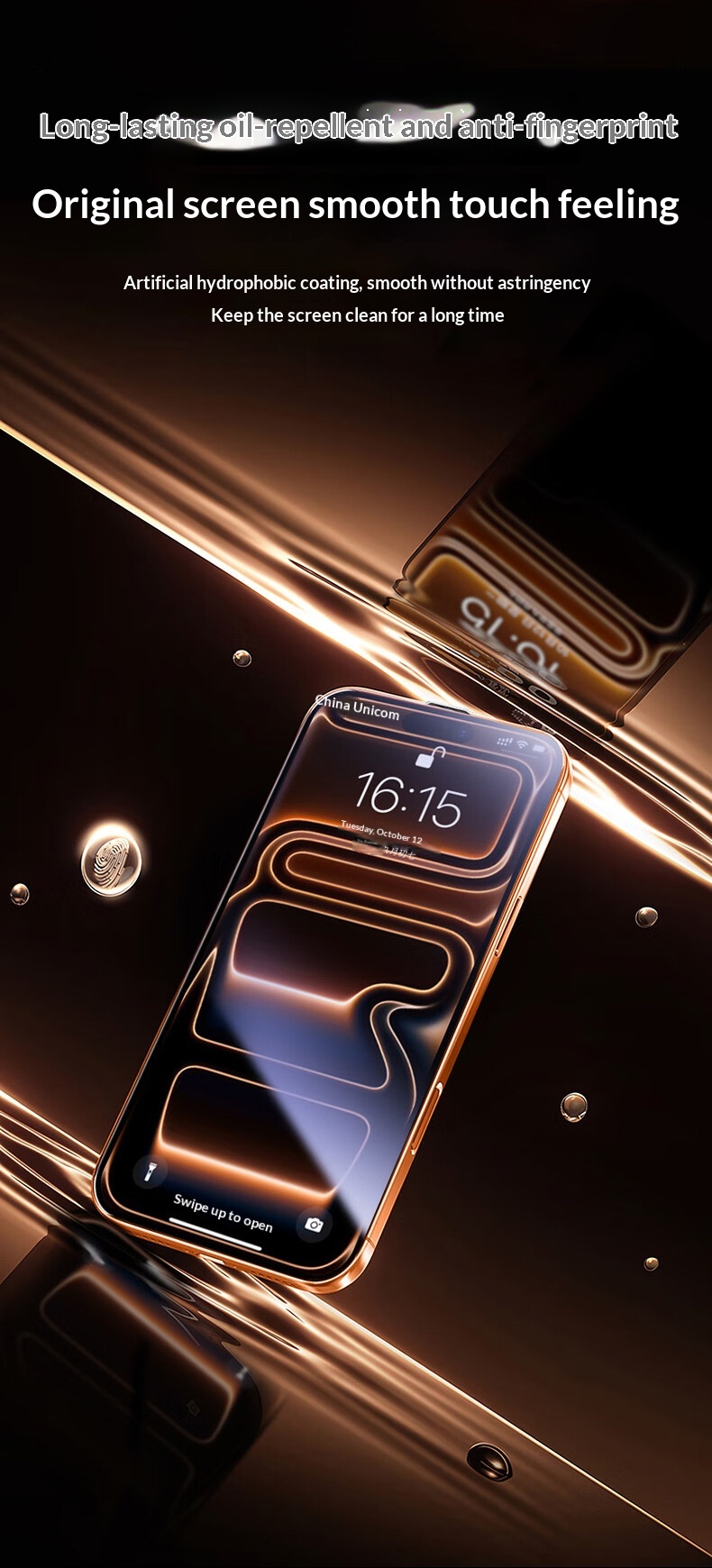 Pellicola protettiva antiriflesso AR per iPhone 17 Pro Max in vetro temperato HD a schermo intero._voghion.com