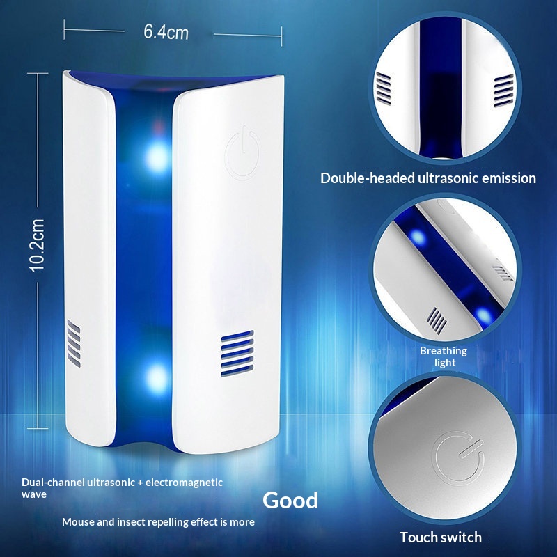 Ultrasonic Electromagnetic Electronic Killer Plug-in Mosquito Repellent Micro Light Wave Insect Mouse Repeller_voghion.com