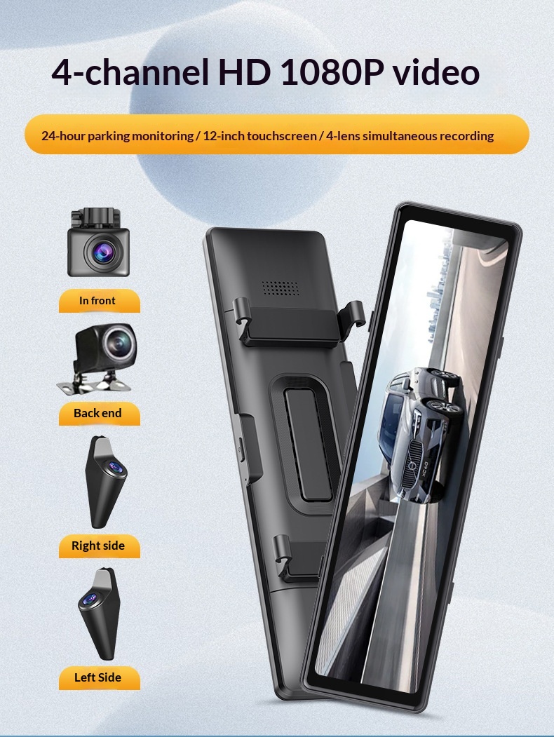 Dashcam 4k Mit Panorama Full Screen Display Wifi Nachtsicht_voghion.com