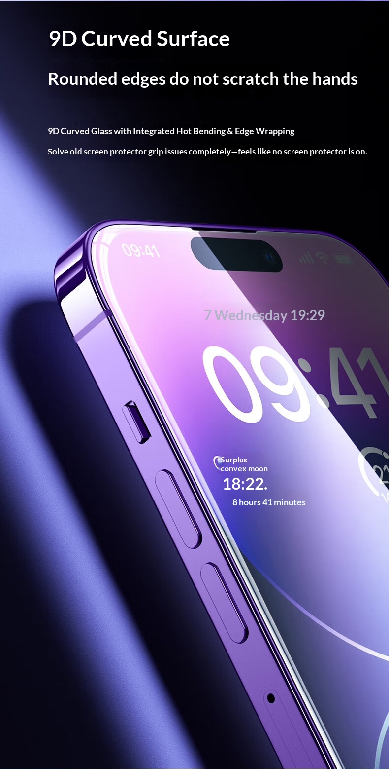 High-end Electroplated Privacy Protector For 17/16, IPhone 15 Pro Max Tempered Glass Screen Protector, Compatible_voghion.com