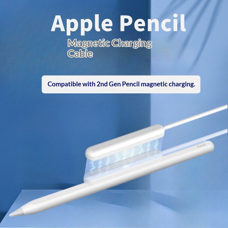 Stylet capacitif rechargeable compatible avec l'Apple Pencil 2e génération, stylet tactile à chargement magnétique sans fil_voghion.com