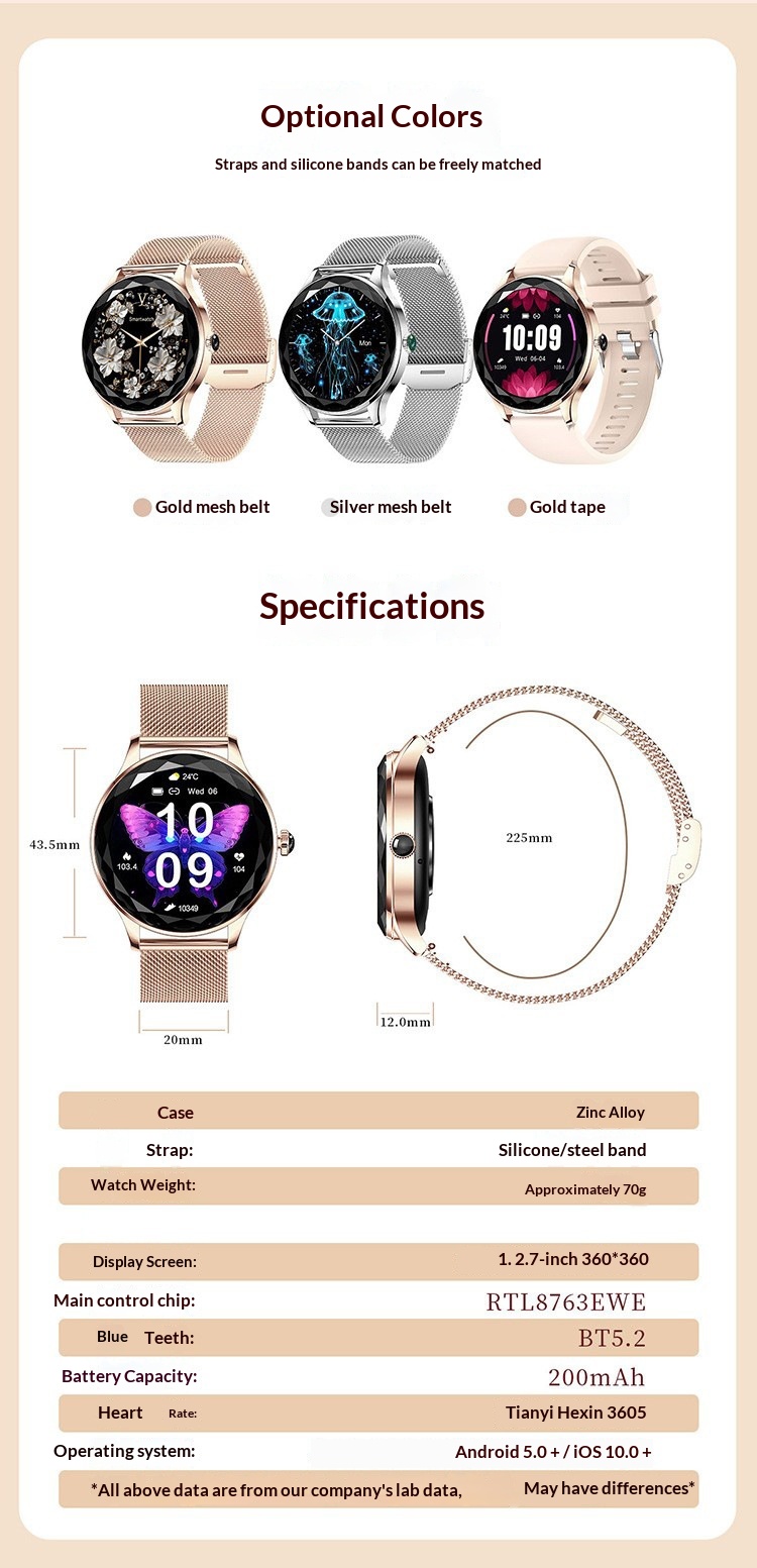Cross-border NX23PRO Smart Bluetooth Call Information Push Multi-dial Multi-functional Women's Sports Watch_voghion.com