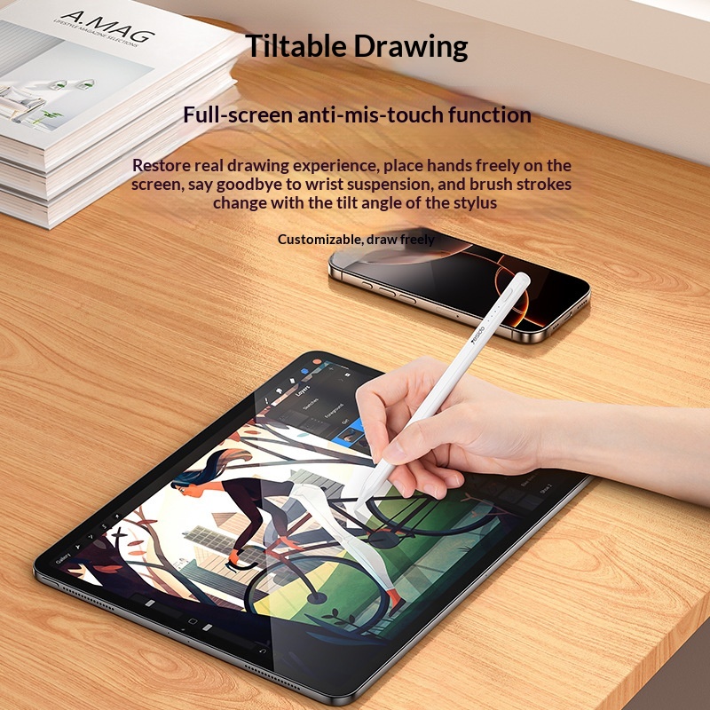 Yesido magnetische stylus compatibel met iPad-tablet, touch-tekenpen, handschriftpen, grensoverschrijdend._voghion.com