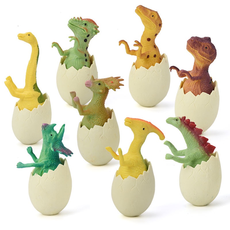 Children's Toy Simulation Hatching Egg Tyrannosaurus Velociraptor Triceratops Dinosaur World Model_voghion.com