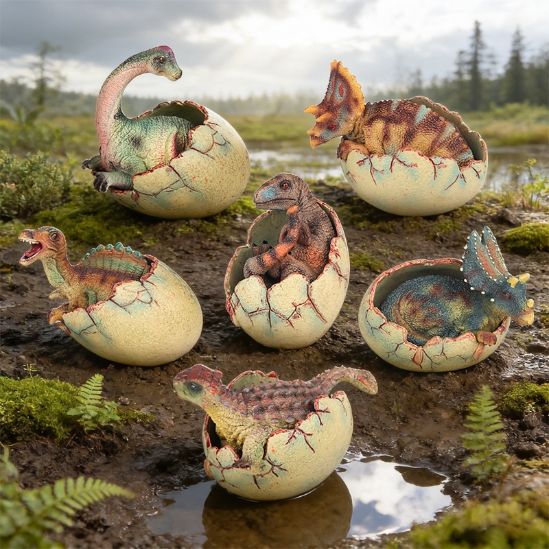 Dinosaur Egg Hatching Figure Realistic T-rex Spinosaurus Toy_voghion.com