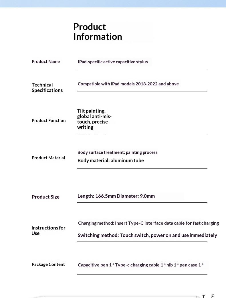 Pencil 2nd Generation Capacitive Suitable Tablets, Pen, And Is A Special Touch Screen Pen For Drawing_voghion.com