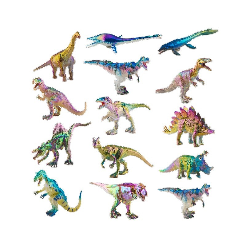 Cross-Border Creative Fridge Magnets Colorful Solid Simulation Dinosaur Model Children's Toy Set Decoration_voghion.com