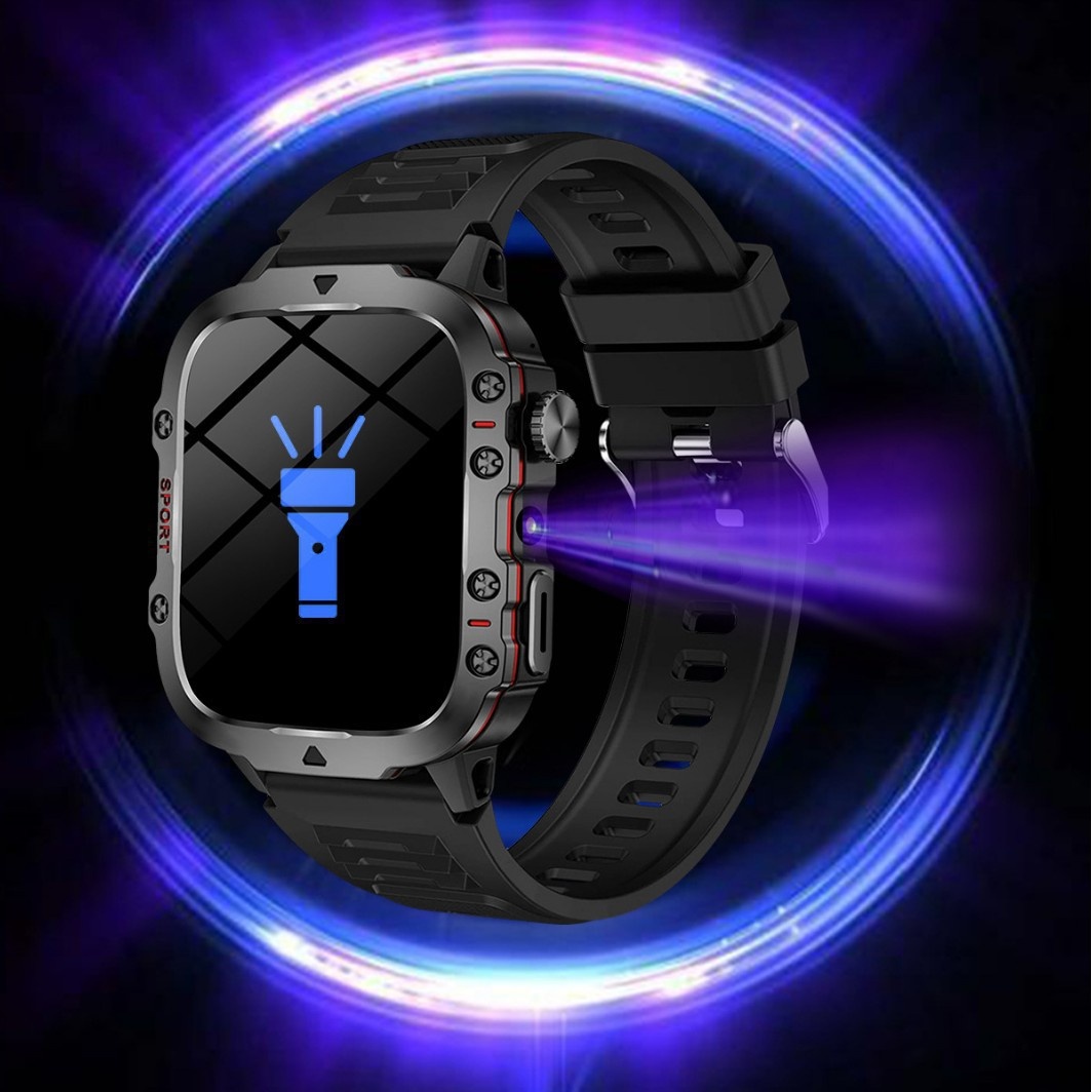 Contapassi transfrontaliero Sport all'aperto Schermo grande H19 Alpinismo con torcia Smartwatch_voghion.com
