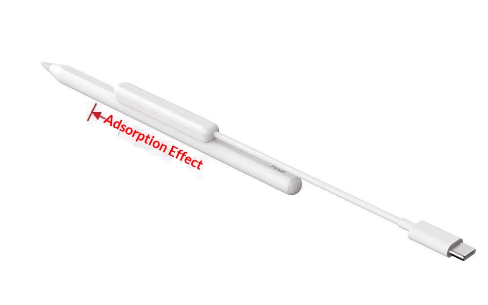 Stylet capacitif rechargeable compatible avec l'Apple Pencil 2e génération, stylet tactile à chargement magnétique sans fil_voghion.com