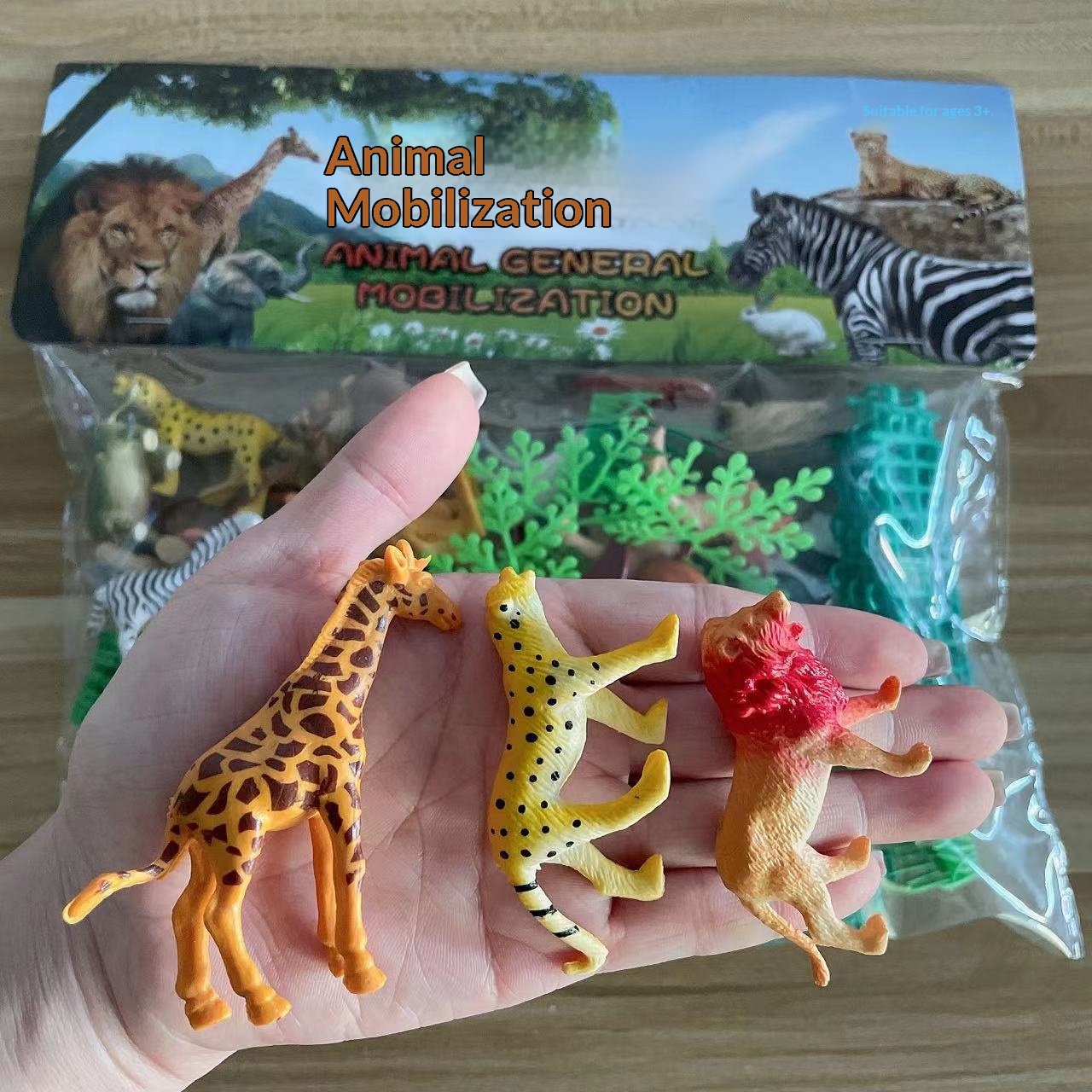 Cross-Border 53-Piece Children's Realistic Wild Animal Models Real Small Dinosaur Set Ornaments Boys And Girls Toys_voghion.com