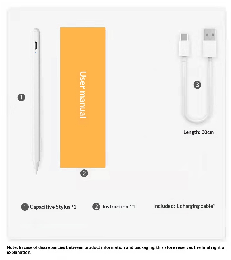 Stylet capacitif universel Source Factory compatible avec les smartphones Huawei et iPad, pour le dessin sur écran tactile_voghion.com
