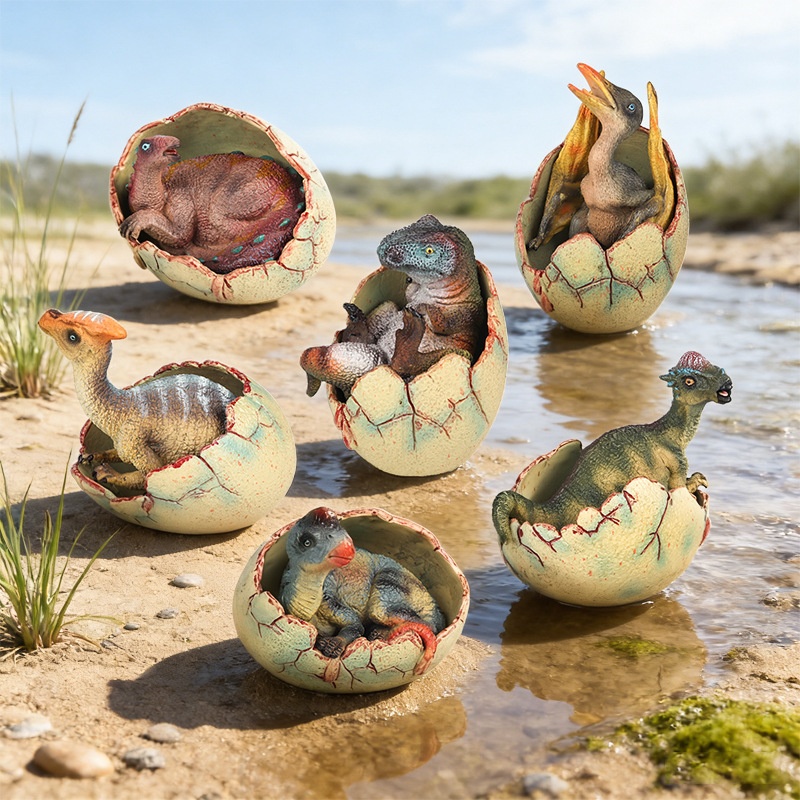 Dinosaur Egg Hatching Figure Realistic T-rex Spinosaurus Toy_voghion.com