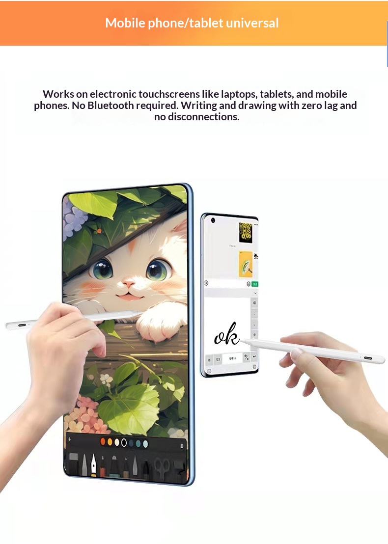 Stylet capacitif universel Source Factory compatible avec les smartphones Huawei et iPad, pour le dessin sur écran tactile_voghion.com