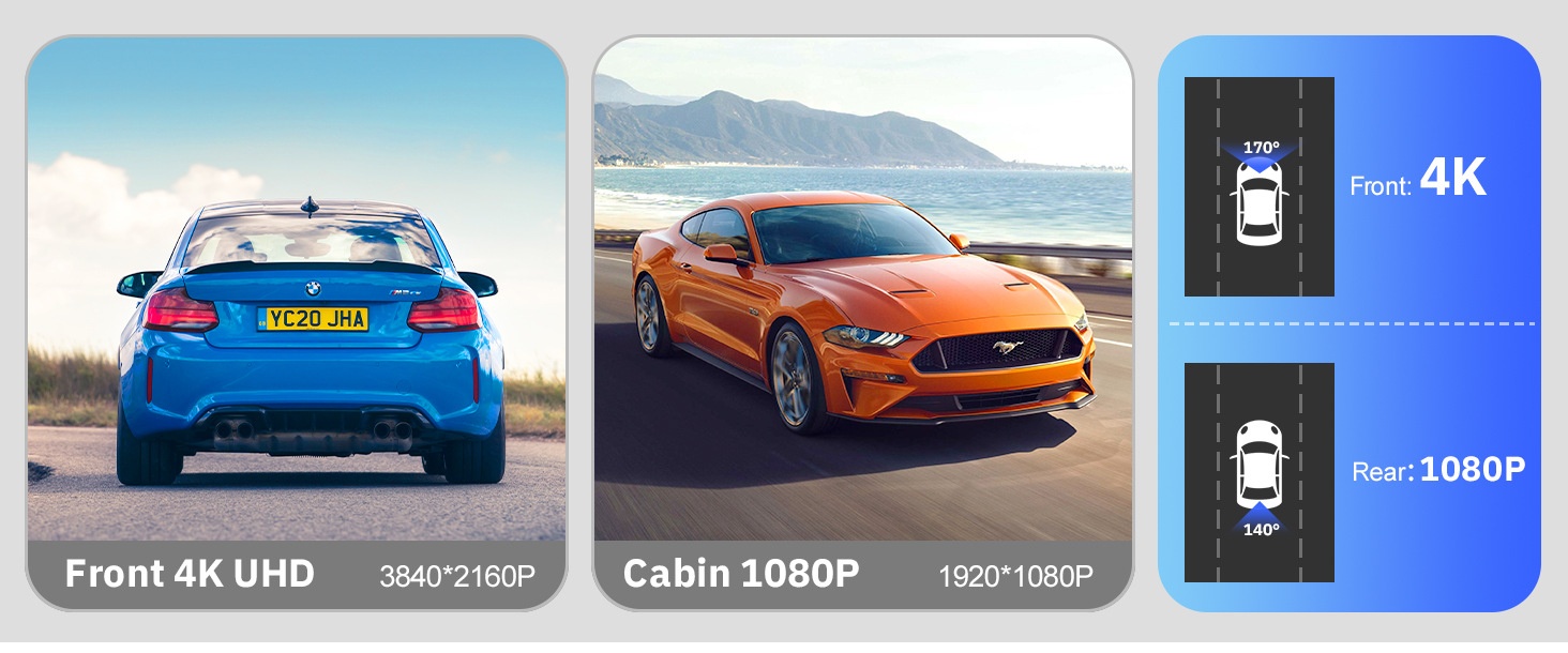 Dash cam 4k dual con gps vision nocturna gran angular y wifi_voghion.com